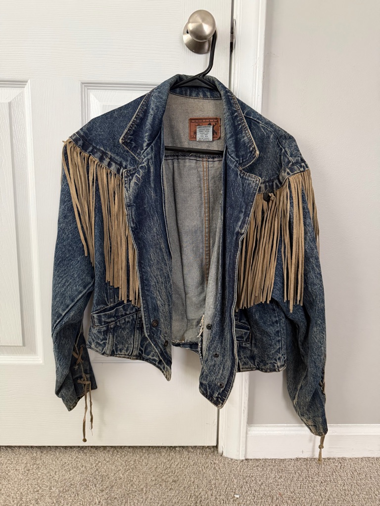 Vintage Prezzia 80’s Fringed Denim Jacket